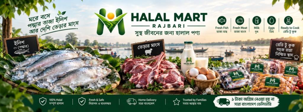 পদ্মার তাজা ইলিশ ও ভেড়ার মাংস